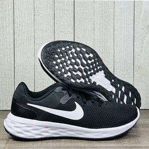Nike Revolution 6 WIDE 4E Black White Athletic Shoes DD8475-003 Men's Size 8-15